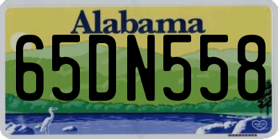 AL license plate 65DN558