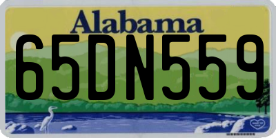 AL license plate 65DN559