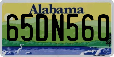 AL license plate 65DN560
