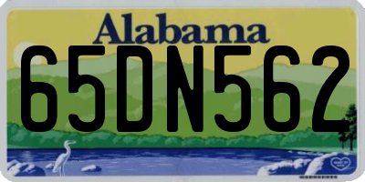 AL license plate 65DN562
