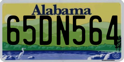 AL license plate 65DN564