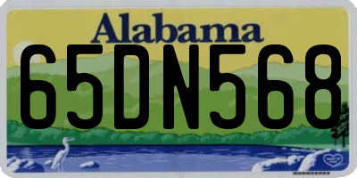 AL license plate 65DN568