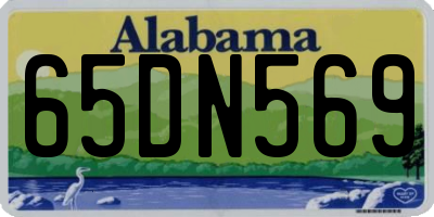 AL license plate 65DN569
