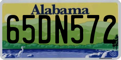 AL license plate 65DN572