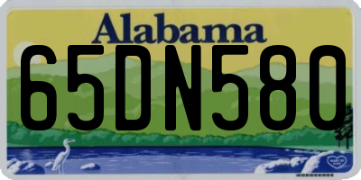 AL license plate 65DN580