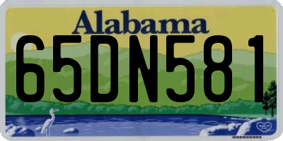 AL license plate 65DN581