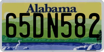 AL license plate 65DN582