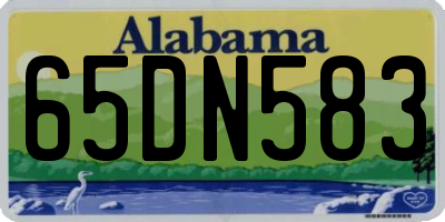 AL license plate 65DN583