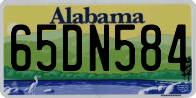 AL license plate 65DN584