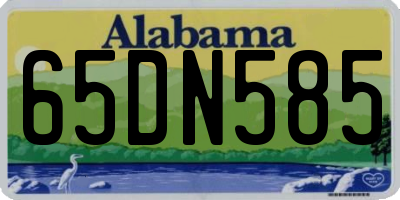AL license plate 65DN585
