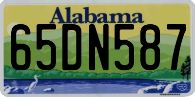 AL license plate 65DN587