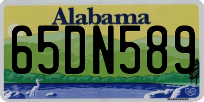 AL license plate 65DN589