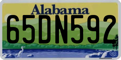 AL license plate 65DN592