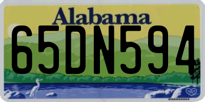 AL license plate 65DN594