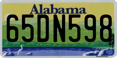 AL license plate 65DN598