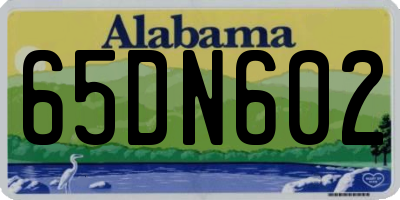 AL license plate 65DN602