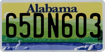 AL license plate 65DN603