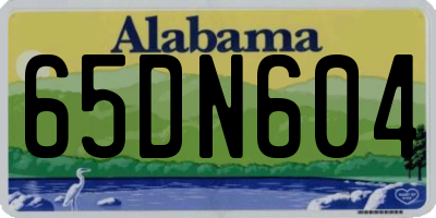 AL license plate 65DN604
