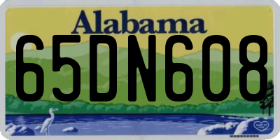 AL license plate 65DN608