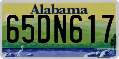 AL license plate 65DN617