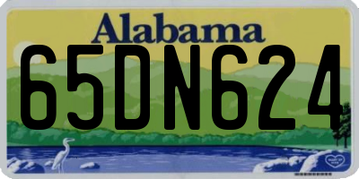 AL license plate 65DN624