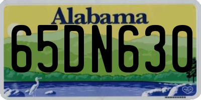 AL license plate 65DN630