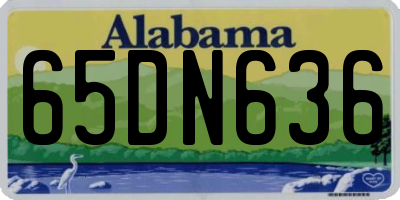 AL license plate 65DN636
