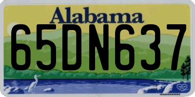AL license plate 65DN637