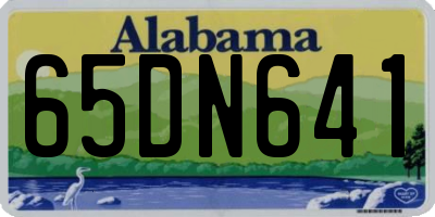 AL license plate 65DN641