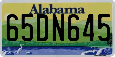 AL license plate 65DN645