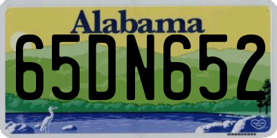 AL license plate 65DN652