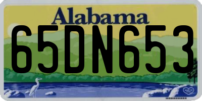 AL license plate 65DN653