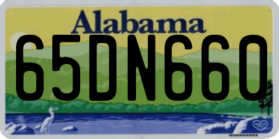 AL license plate 65DN660