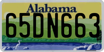 AL license plate 65DN663