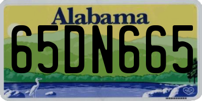 AL license plate 65DN665