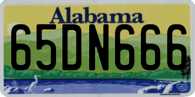 AL license plate 65DN666