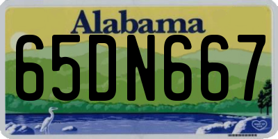 AL license plate 65DN667