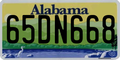 AL license plate 65DN668