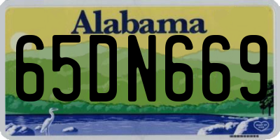 AL license plate 65DN669