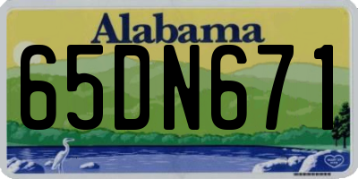 AL license plate 65DN671