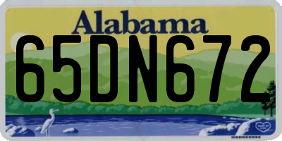 AL license plate 65DN672