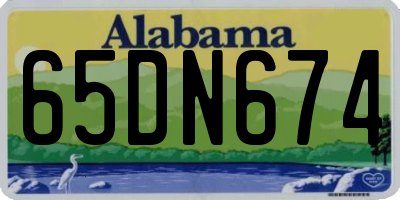 AL license plate 65DN674