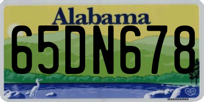 AL license plate 65DN678