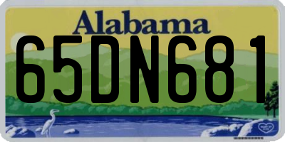 AL license plate 65DN681