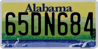 AL license plate 65DN684