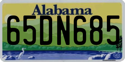 AL license plate 65DN685