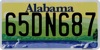 AL license plate 65DN687