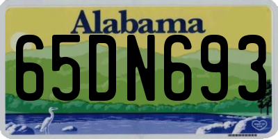 AL license plate 65DN693