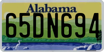 AL license plate 65DN694
