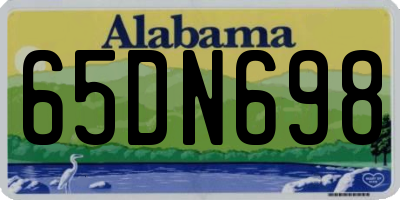 AL license plate 65DN698